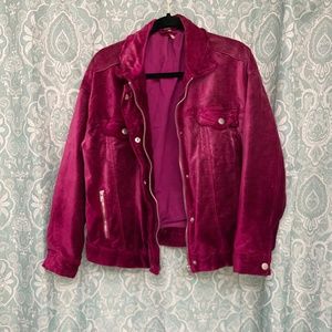 Women's Free People Velvet Jacket Pink Purple XS/S